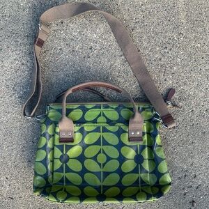 Orla Kiely Green and Brown Women's Bag